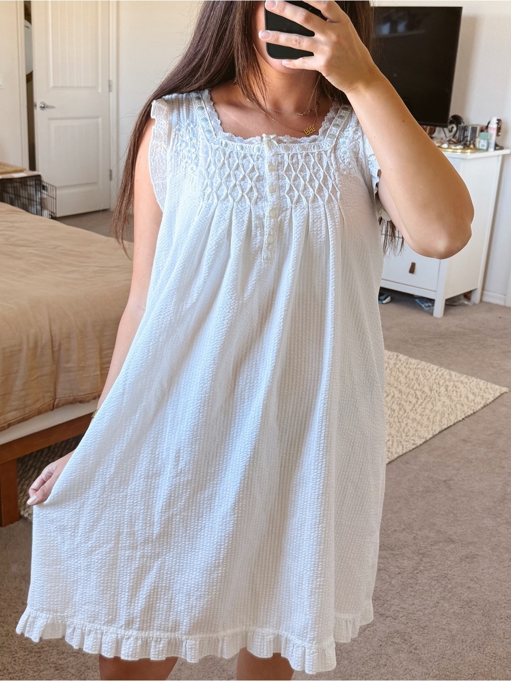 Miss Elaine Cottagecore Midi Nightgown